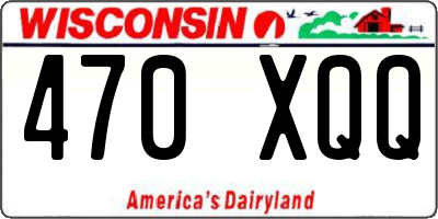 WI license plate 470XQQ