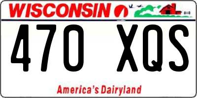 WI license plate 470XQS
