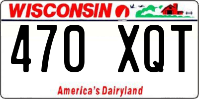 WI license plate 470XQT