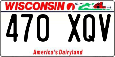 WI license plate 470XQV