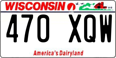WI license plate 470XQW