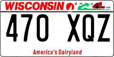 WI license plate 470XQZ