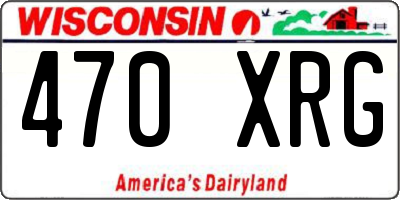 WI license plate 470XRG