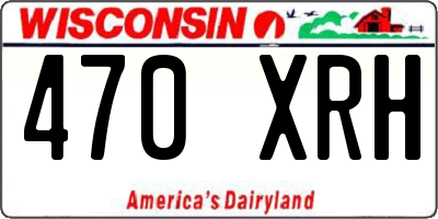 WI license plate 470XRH