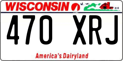 WI license plate 470XRJ