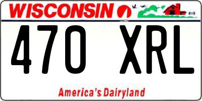 WI license plate 470XRL
