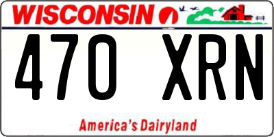 WI license plate 470XRN