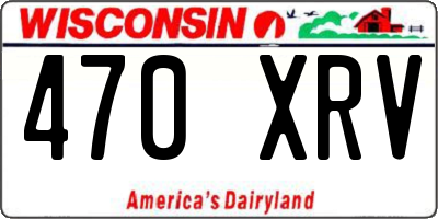 WI license plate 470XRV