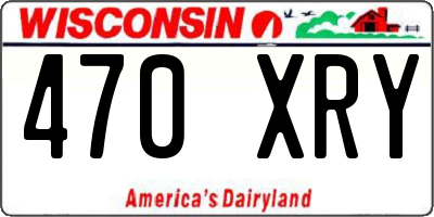 WI license plate 470XRY