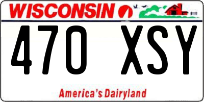 WI license plate 470XSY