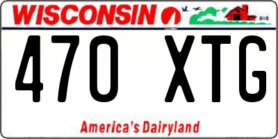 WI license plate 470XTG
