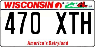 WI license plate 470XTH