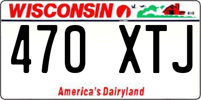WI license plate 470XTJ