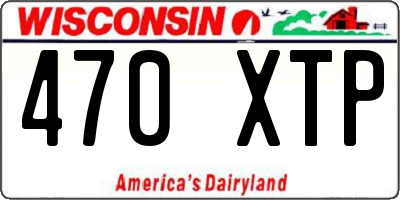 WI license plate 470XTP