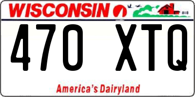 WI license plate 470XTQ