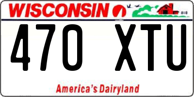 WI license plate 470XTU