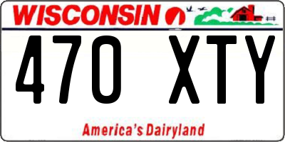 WI license plate 470XTY