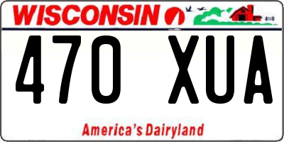 WI license plate 470XUA