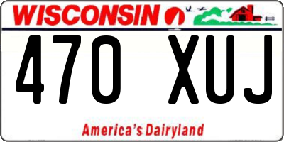 WI license plate 470XUJ