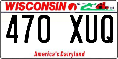 WI license plate 470XUQ