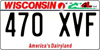 WI license plate 470XVF