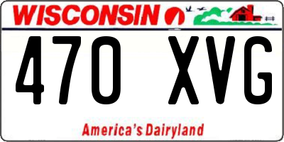 WI license plate 470XVG