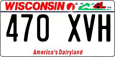 WI license plate 470XVH
