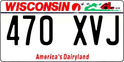 WI license plate 470XVJ