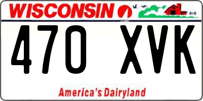 WI license plate 470XVK