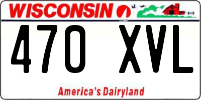 WI license plate 470XVL