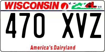 WI license plate 470XVZ