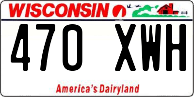 WI license plate 470XWH