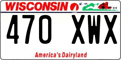 WI license plate 470XWX