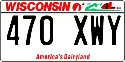 WI license plate 470XWY