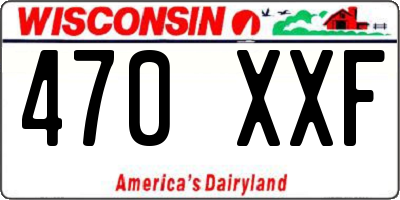 WI license plate 470XXF