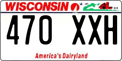 WI license plate 470XXH
