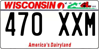 WI license plate 470XXM