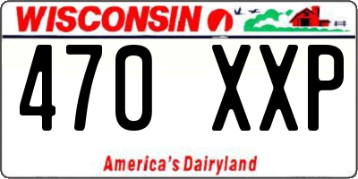 WI license plate 470XXP