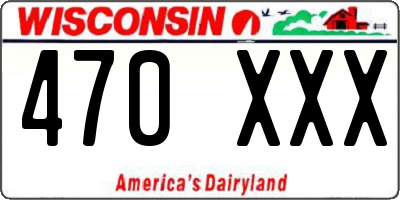 WI license plate 470XXX