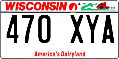 WI license plate 470XYA