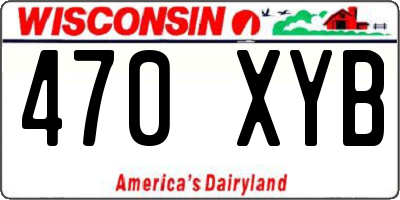 WI license plate 470XYB