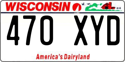 WI license plate 470XYD