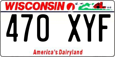 WI license plate 470XYF