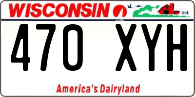 WI license plate 470XYH