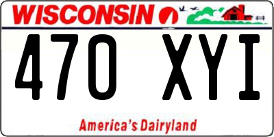WI license plate 470XYI