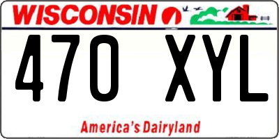 WI license plate 470XYL