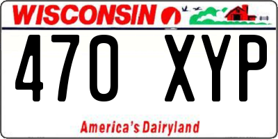 WI license plate 470XYP