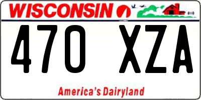 WI license plate 470XZA
