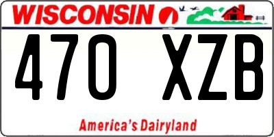 WI license plate 470XZB