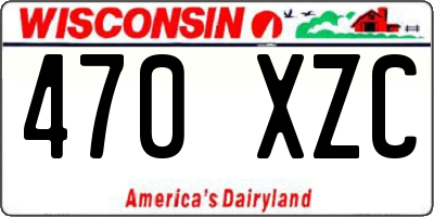 WI license plate 470XZC